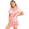 imageLeikar Silk Pajamas For Women Button Down Pajamas Satin PJ Set Soft SleepwearRose Gold