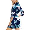imageLeikar Silk Robe For Women Floral Kimono Bridesmaid Pajamas Satin Flower BathrobeFloral Blue Leaf