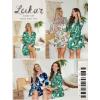 imageLeikar Silk Robe For Women Floral Kimono Bridesmaid Pajamas Satin Flower BathrobeFloral Green Leaf