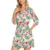 imageLeikar Silk Robe For Women Floral Kimono Bridesmaid Pajamas Satin Flower BathrobeFloral Light Green