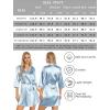 imageLeikar Silk Robe For Women Floral Kimono Bridesmaid Pajamas Satin Flower BathrobeLight Blue