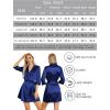 imageLeikar Silk Robe For Women Floral Kimono Bridesmaid Pajamas Satin Flower BathrobeNavy Blue