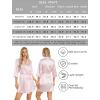 imageLeikar Silk Robe For Women Floral Kimono Bridesmaid Pajamas Satin Flower BathrobePink