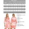 imageLeikar Silk Robe For Women Floral Kimono Bridesmaid Pajamas Satin Flower BathrobeRose Gold