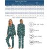 imageLeikar Button Up Pajama Set For Women Long Sleeve Shirt And Pajama Pants Soft Pjs Lounge SetsGreen Snow