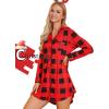 imageLeikar Maternity Nightgown For Women Nursing Pajamas Long Sleeve SleepshirtLong Sleevered Plaid