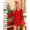 imageLeikar Maternity Nightgown For Women Nursing Pajamas Long Sleeve SleepshirtLong Sleevered Plaid
