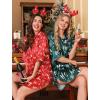 imageLeikar Satin Nightgown For Women 34 Sleeve Silk Night Shirts Button Down Pajamas Dress Boyfriend Sleepshirt SXXLGreen Snow