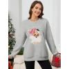 imageLeikar Christmas Sweatshirts For Women Retro Santa Hoodies Crewneck Pullover Sweater Holidays Fashion Outfits 2025Grey