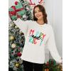 imageLeikar Christmas Sweatshirts For Women Retro Santa Hoodies Crewneck Pullover Sweater Holidays Fashion Outfits 2025White