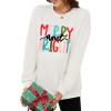 imageLeikar Christmas Sweatshirts For Women Retro Santa Hoodies Crewneck Pullover Sweater Holidays Fashion Outfits 2025White