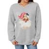 imageLeikar Christmas Sweatshirts For Women Retro Santa Hoodies Crewneck Pullover Sweater Holidays Fashion Outfits 2025Grey
