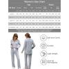 imageLeikar Button Up Pajama Set For Women Long Sleeve Shirt And Pajama Pants Soft Pjs Lounge SetsThickened Gray
