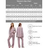 imageLeikar Button Up Pajama Set For Women Long Sleeve Shirt And Pajama Pants Soft Pjs Lounge SetsThickened Pink