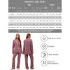 imageLeikar Button Up Pajama Set For Women Long Sleeve Shirt And Pajama Pants Soft Pjs Lounge SetsThickened Red