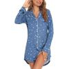image:imageLeikar Button Down Nightgown for Women Long Sleeve Viscose Sleep Shirt Soft Boyfriend Nightshirt Maternity Nursing Pajamas for Breastfeeding Hospital Labor Delivery Postpartum