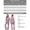 image:imageLeikar Button Down Pajamas for Women Soft Viscose Sleepwear Long Sleeve Pjs Set Maternity Nursing Postpartum LoungewearAthickened Pink