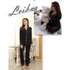 image:imageLeikar Button Down Pajamas for Women Soft Viscose Sleepwear Long Sleeve Pjs Set Maternity Nursing Postpartum LoungewearBlack