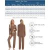 image:imageLeikar Button Down Pajamas for Women Soft Viscose Sleepwear Long Sleeve Pjs Set Maternity Nursing Postpartum LoungewearBrown