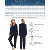 image:imageLeikar Button Down Pajamas for Women Soft Viscose Sleepwear Long Sleeve Pjs Set Maternity Nursing Postpartum LoungewearNavy Blue