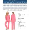 image:imageLeikar Button Down Pajamas for Women Soft Viscose Sleepwear Long Sleeve Pjs Set Maternity Nursing Postpartum LoungewearPink Dot