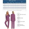 image:imageLeikar Button Down Pajamas for Women Soft Viscose Sleepwear Long Sleeve Pjs Set Maternity Nursing Postpartum LoungewearPurple