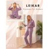 image:imageLeikar Button Down Pajamas for Women Soft Viscose Sleepwear Long Sleeve Pjs Set Maternity Nursing Postpartum LoungewearViolet