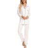 image:imageLeikar Button Down Pajamas for Women Soft Viscose Sleepwear Long Sleeve Pjs Set Maternity Nursing Postpartum LoungewearWhite