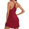 image:imageLeikar Sexy Nightgown for Women V Neck Babydoll Chemise Sleepwear Soft Viscose Cami Night DressRed