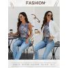 image:imageLeikar V Neck Blouses for Women Dressy Casual Top Sleeveless Camisole Silk Satin Tank Tops Work ShirtsPaisley