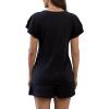image:imageLeikar Womens Ruffle Sleeve Pajama Sets Soft Cotton Blend Pajamas Sets Sleepwear Shorts Lounge SetBlack