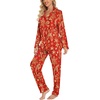 image:imageLeikar Button Down Pajamas for Women Soft Viscose Sleepwear Long Sleeve Pjs Set Nursing Postpartum LoungewearChristmas 1