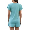 image:imageLeikar Womens Two Piece Sets Summer Outfits Casual Lounge Short Sets Ruffle Sleeve Crew Neck Matching Set with PocketsSage Green