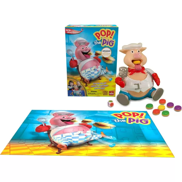 Goliath Pop The Pig wBonus 24pc Puzzle Amazon ExclusiveBonus Edition Pop the Pig Game