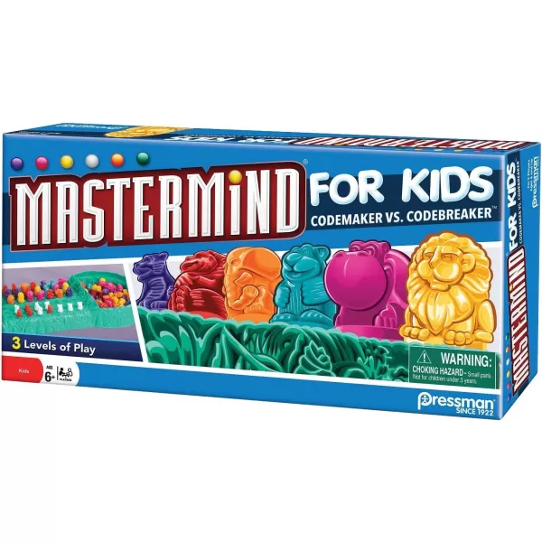 Pressman Mastermind for Kids  Codebreaking Game With Three Levels of Play Multicolor 5quotCodebreaking