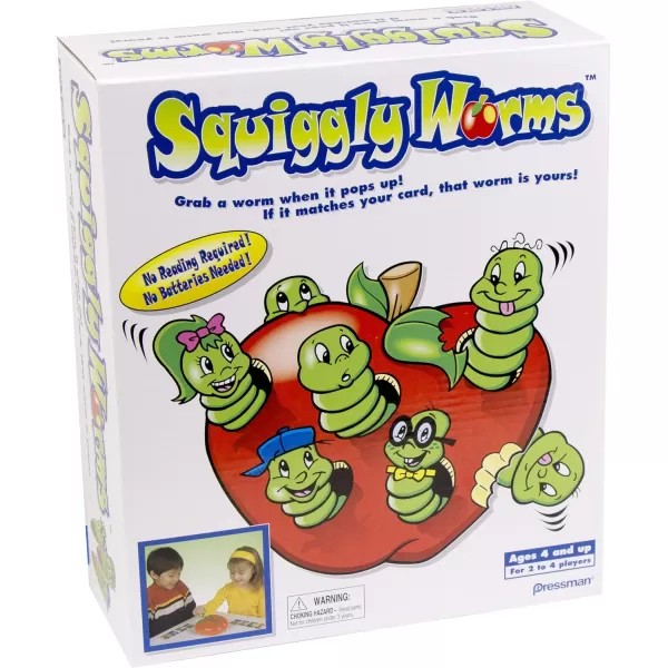 Pressman Squiggly Worms  No Reading Required Color Matching and Counting Action Game Multi Color 5quot