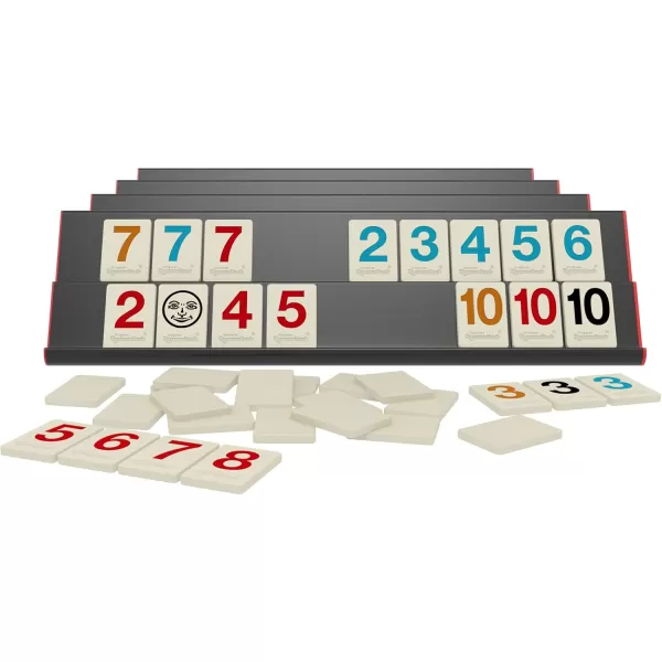 Rummikub Premium Edition by Pressman  Features Racks  Large Number Engraved Tiles and a Storage Bag for The Ultimate Rummikub Experience by Pressman  SilverFeatures Racks