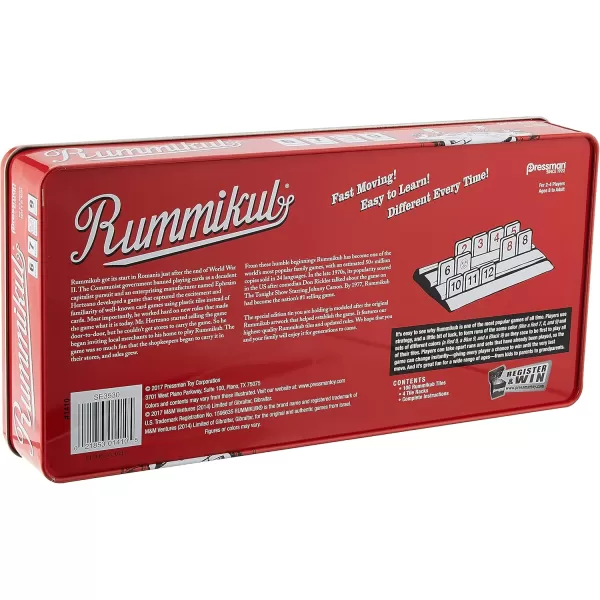 Rummikub in Retro Tin  The Original Rummy Tile Game by Pressman Red 5quotRummikub