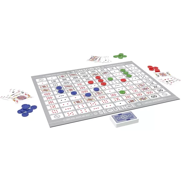 SEQUENCE Original SEQUENCE Game with Folding Board Cards and Chips by Jax  Packaging may Vary  White 103quot x 81quot x 231quotMulticolor