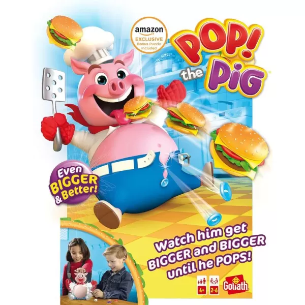 Goliath Pop The Pig wBonus 24pc Puzzle Amazon ExclusiveBonus Edition Pop the Pig Game