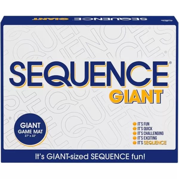 Jax Giant aka Jumbo SEQUENCE Game  Box Edition with Cushioned Mat Cards and Chips Package Colors May Vary  Blue 27quot x 32quot