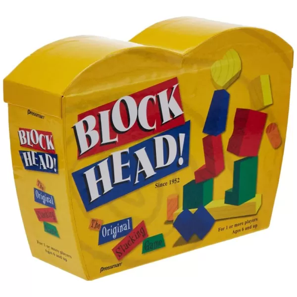 Pressman Blockhead  The Original Stacking Game Yellow 5quot