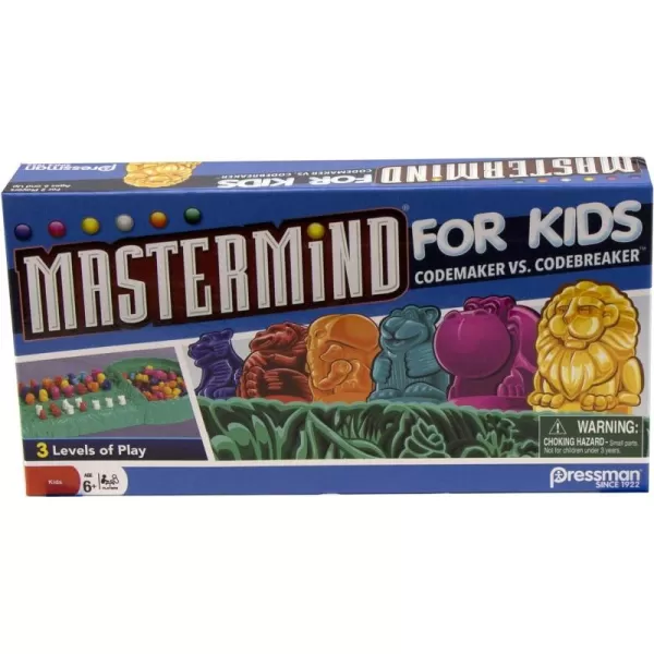 Pressman Mastermind for Kids  Codebreaking Game With Three Levels of Play Multicolor 5quotCodebreaking