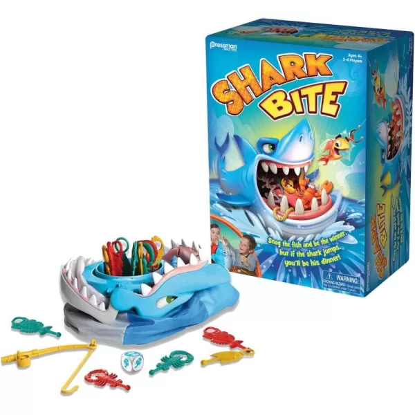 Pressman Shark Bite with Lets Go Fishin Card Game Amazon ExclusiveShark Bite