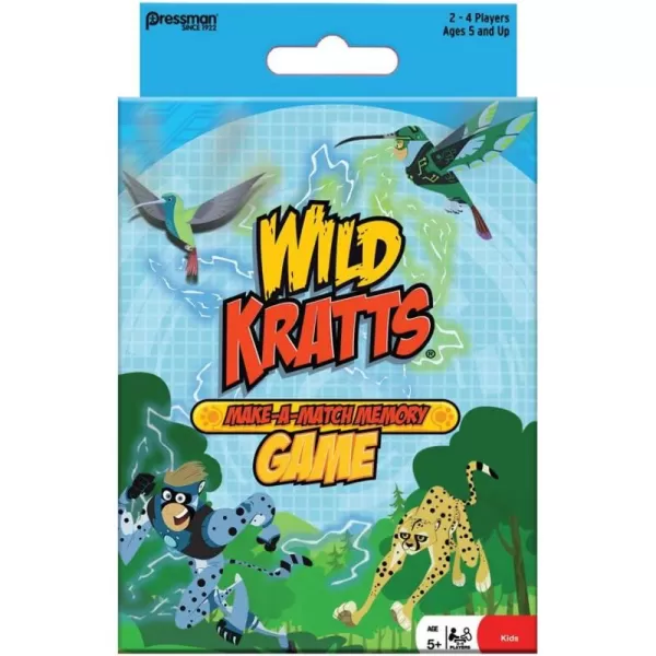 Pressman Wild Kratts Make A Match in Box Game Multicolored 5quot 60 months to 180 months