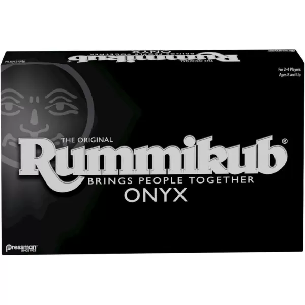 Rummikub Onyx Edition  Sophisticated Set with Unique Black Rummikub Tiles and VibrantlyColored Engraved Numbers by Pressman Multi ColorSophisticated Set