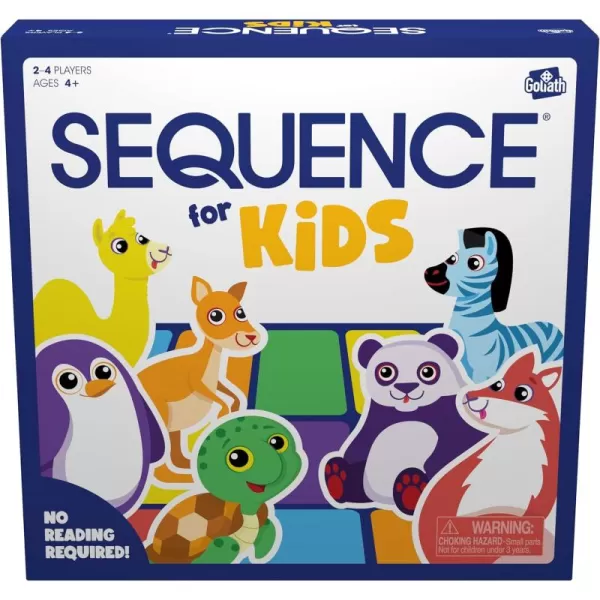 SEQUENCE for Kids  The No Reading Required Strategy Game by Jax and Goliath Multi Color 11 inches 24 players Packaging May Vary