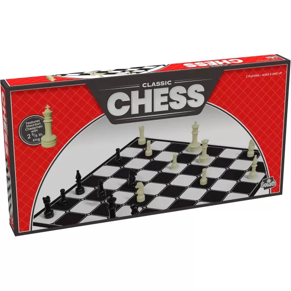 Chess with Folding Board and Full Size Chess Pieces Amazon Exclusive by Goliath