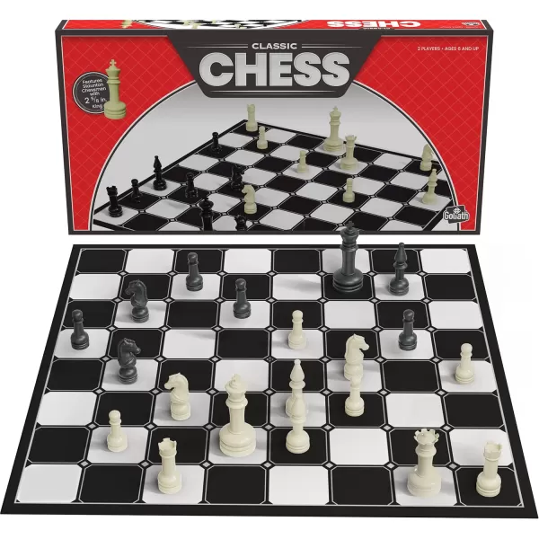 Chess with Folding Board and Full Size Chess Pieces Amazon Exclusive by Goliath