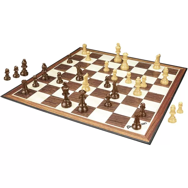 Family Classics Chess by Pressman  with Folding Board and Full Size Chess Pieces